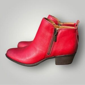 🌻Lucky Brand Leather Basel Bootie Ankle Boots Size 5